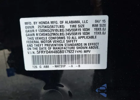 2016 Acura Mdx Technology Acurawatch Plus Packages/Technology Package z USA, uszkodzony, nr VIN 5FRYD4H48GB017922